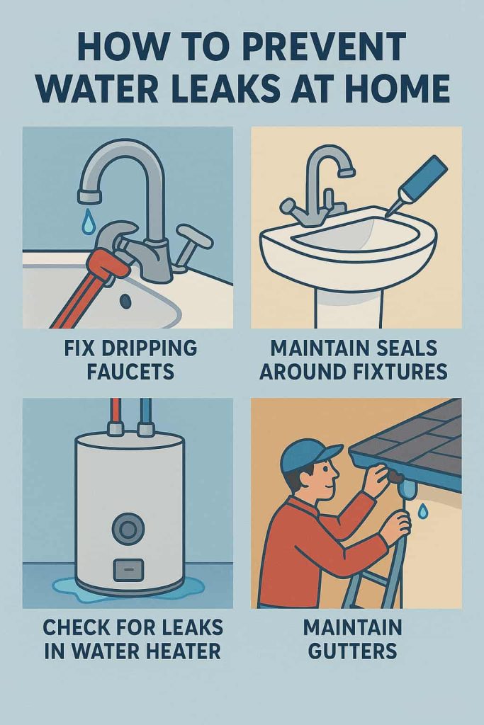 Plumber checking water pipes under a sink to prevent leaks”